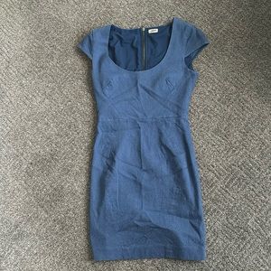 L'AGENCE Scoop Neck Mini Dress blue size 6